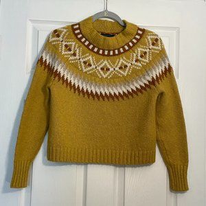 American Eagle Outfitters Mustard Fair Isle Sweater